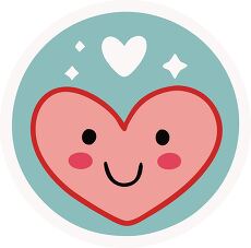 Cute Heart Face Sticker