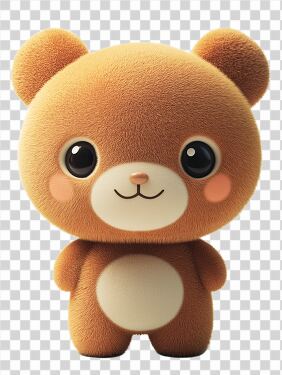 Cute Little Bear Stuffed Toy With a Friendly Expression