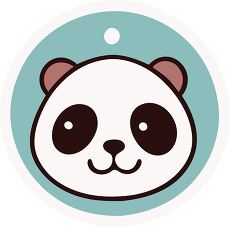 Cute Panda Tag Sticker