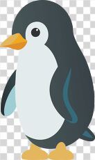 Cute Penguin Clipart Suitable for Various Projects