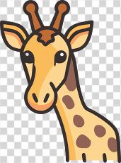 Cute Simple Giraffe Clipart for Educational Projects