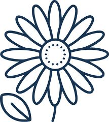 daisy solid line icon