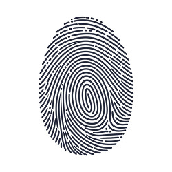 dark blue fingerprint identity pattern