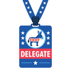 Democratic Delegate Donkey Badge