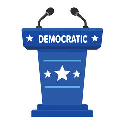 Democratic Podium with Dual Microphones