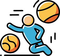 dodgeball bold lines flat design