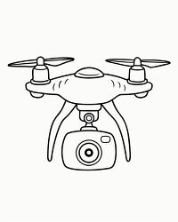 Drone Coloring Page 