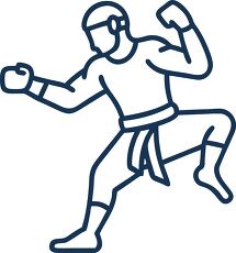 Dynamic Muay Thai Fighter Icon