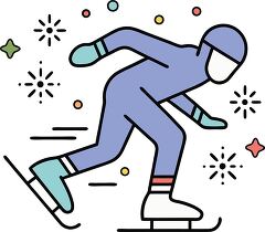 Dynamic Speed Skater Illustration