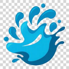 Dynamic Water Splash Design in Vivid Blue Colors