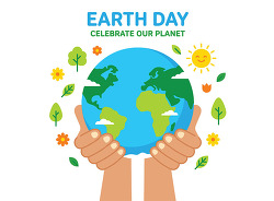 earth day hands holding planet earth