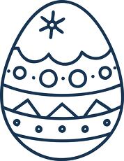 Easter Egg Line Art