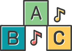 Educational Blocks Featuring Letters and Musical Notes