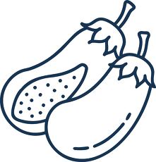 Eggplant Outline Icon