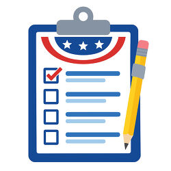Election Clipboard Checklist With Pencil