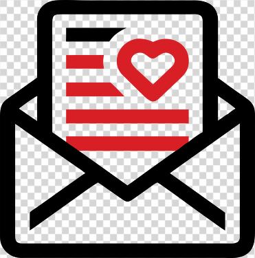 Email Card Featuring a Heart Symbol for Love Messages