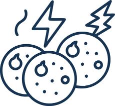 energy balls simple line icon