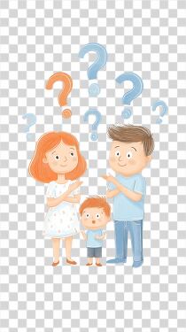 Family Playfully Asking Curious Questions