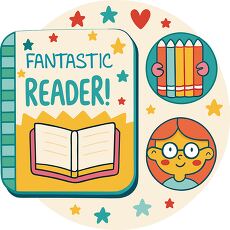 Fantastic Reader Motivational Reading Sticker