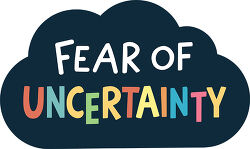 Fear of Uncertainty Dark Cloud Lettering