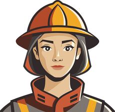 female firefighter cartoon