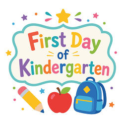First Day Of Kindergarten Backpack Apple