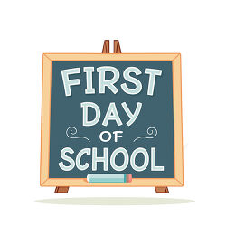 first day of school chalkboard sign