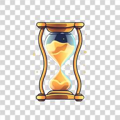 Flat Vector Logo Design Featuring an Hourglass