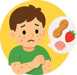 food allergy boy with itchy rash