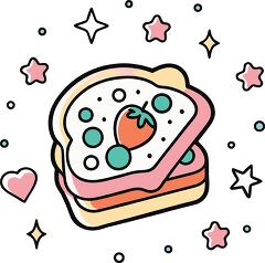 french toast colorful playful icon clip art