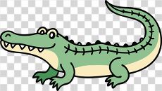 Friendly Cartoon Crocodile Clipart