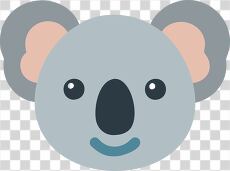 Friendly Cute Koala Clipart in Color