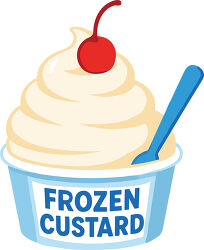 Frozen Custard Cup With Cherry