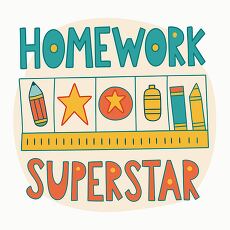 Fun Stickers for School Homework Superstar