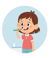 Girl Brushing Teeth