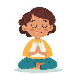 Girl Meditation Cross Legged Pose