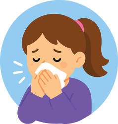 Girl Sneezing Tissue