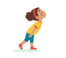 Girl Stretching Back With Eyes Closed