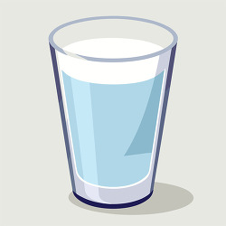 glass of milk healthy drink illustration