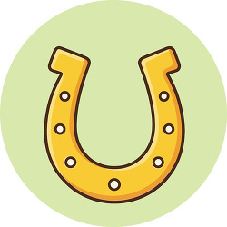 Golden horseshoe good luck icon