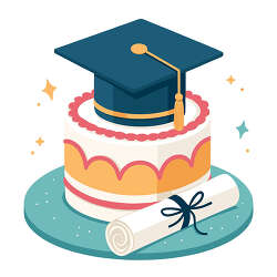 Graduation Cake Cap Diploma