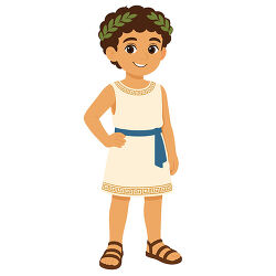 Greek Boy Laurel Wreath Tunic