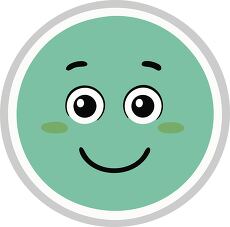 Green Friendly Face Emoji Clipart