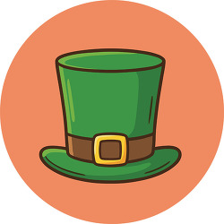 Green leprechaun top hat icon