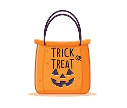 halloween trick or treat pumpkin bag design