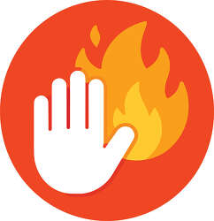 hand near fire burn hazard