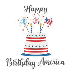 Happy Birthday America Patriotic Cake