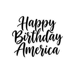 Happy Birthday America Word Art