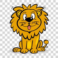 Happy Cartoon Lion Character With a Cheerful Expression