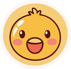 Happy Chick Face Sticker